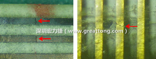 如果擔(dān)心這個(gè)方法可能對(duì)弄斷銅箔線路，也可以試著將銅箔線路旁沒(méi)有銅箔的位置切開(kāi)，然后試著撕開(kāi)剝離外層護(hù)膜(cover film)，達(dá)到相同的目的