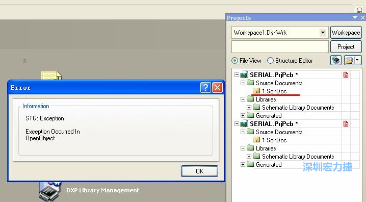 點(diǎn)擊“打開”。打開過程中出現(xiàn)了一個(gè)錯(cuò)誤，但文件轉(zhuǎn)換還是成功了。點(diǎn)擊 OK 關(guān)閉錯(cuò)誤窗口。