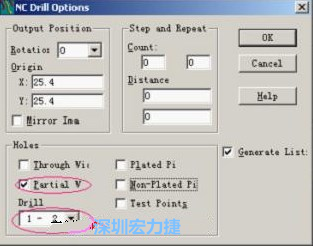 轉(zhuǎn)完Gerber后，接著還需轉(zhuǎn)鉆孔，通孔和盲、埋孔的轉(zhuǎn)法有所不同，轉(zhuǎn)通孔只須點擊Add，在彈出的窗口Document Name輸入文件名