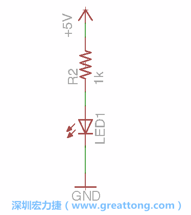 如圖所示放置一個開關(guān)（switch）、10K電阻器（10k resistor）和0.1μF的電容（0.1μF capacitor），并把開關(guān)的一端連到接地端上。