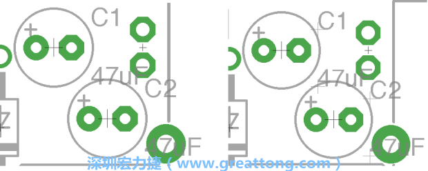 如果你尚未使用「分離工具（Smash Tool）」將所有的名稱和量值標簽從各自對應的元件上分離，你將會發(fā)現(xiàn)你無法從元件上獨立地移動一個尚未進行分離的標簽（如左下圖所示），但是對于已經(jīng)執(zhí)行過分離的元件（如右下圖所示）來說，它們的標簽都可以獨立地操作。