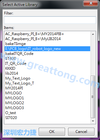 若要存到另外一個(gè)library 里， 要點(diǎn)選在File->Current library 重新再選擇Active Library， 就可以點(diǎn)選 File->Save Module in Acitve library 