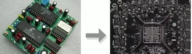 PCBA元器件由大變小，由稀疏到密集的變化趨勢