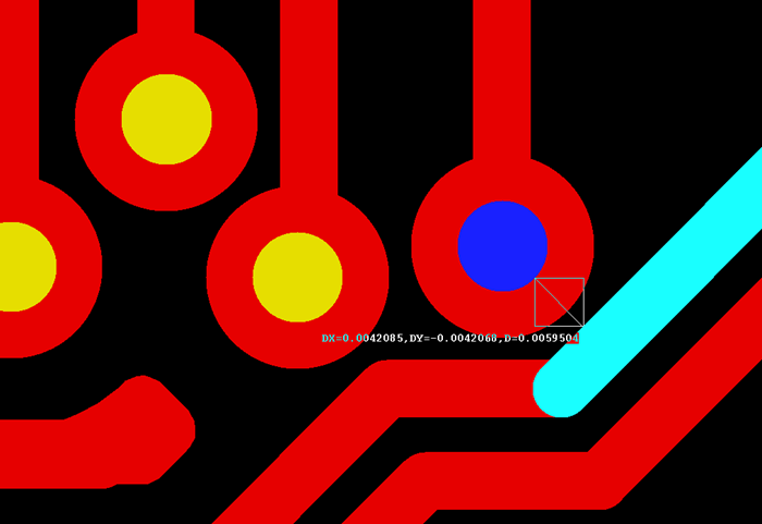 多層板中過(guò)孔會(huì)在每層線路上都有孔環(huán)，且每個(gè)層孔環(huán)周圍環(huán)境有夾線也有不夾線，環(huán)境各不一