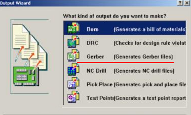 8. 檢查及初步調(diào)整后，按“Q”將單位改為“mil”，按“F、M”轉(zhuǎn)換文件，在彈出的窗口點(diǎn)“Next”進(jìn)入圖（149），選擇“Gerber”，進(jìn)入Gerber轉(zhuǎn)換操作，按“Next”進(jìn)入